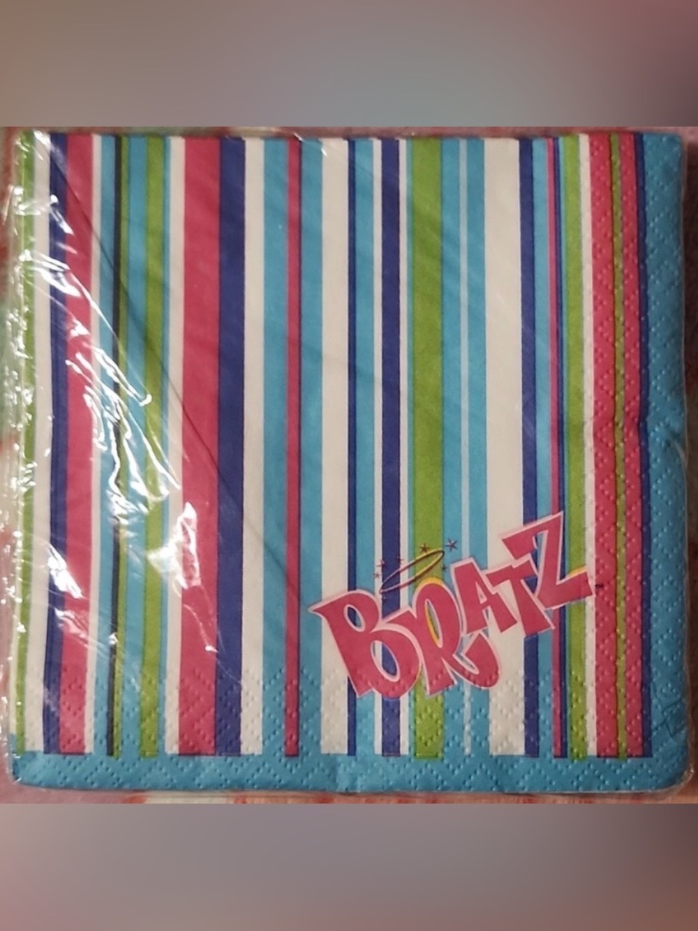Bratz Striped Blue Paper Napkins - Pack of Disposable Party Napkins